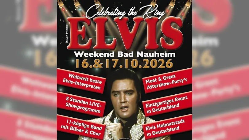 Steven Pitman´s Elvis Weekend: Tages-Ticket Samstag 17.10.2026