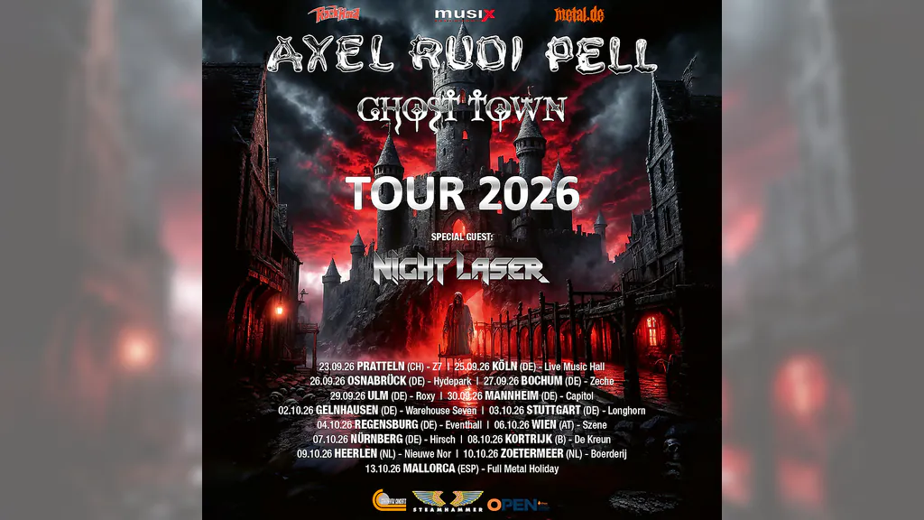 AXEL RUDI PELL - Ghost Town European Tour 2026 meets Warehouse Seven