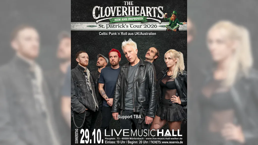 The Cloverhearts - St. Patrick Tour 2026 - Finest Folk-Punk-Rock ever!