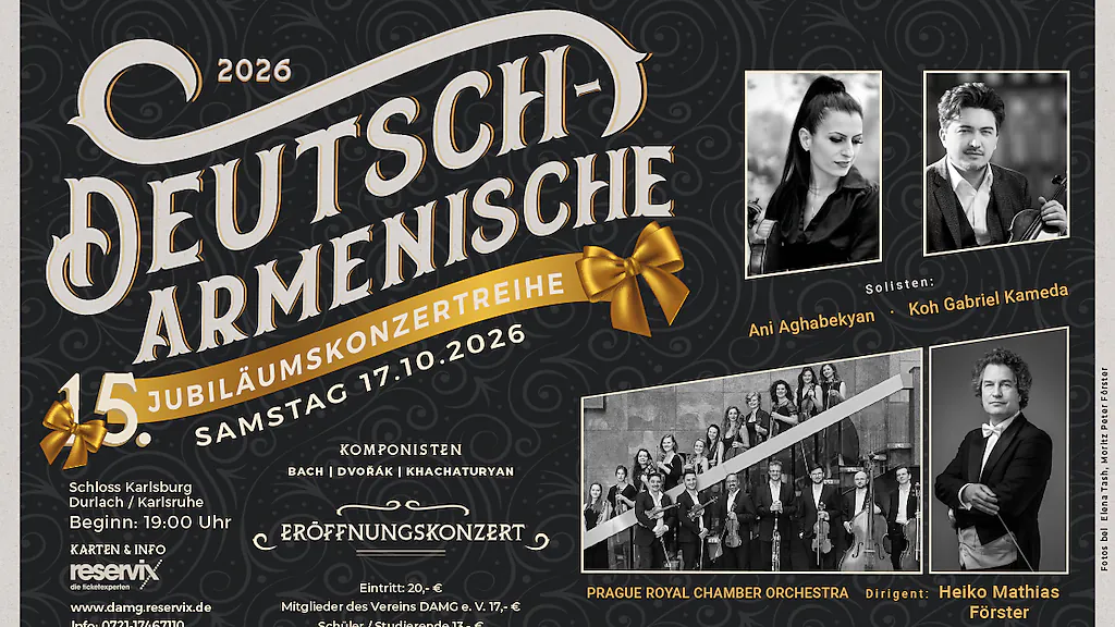 Eröffnungskonzert der 15. Deutsch-Armenische Jubiläumskonzertreihe 2026 - Eröffnungskonzert: Prague Royal Chamber Orchestra