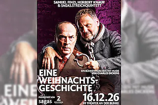 „Eine Weihnachtsgeschichte“ - Zollhaus und sagas.ensemble präsentieren Samuel Finzi, Herbert Knaup & sagas.streichquintett
