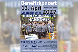 Benefizkonzert Heeresmusikkorps Hannover - zu Gunsten der Kinderkrebshilfe Unna