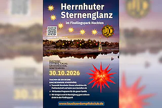 Herrnhuter Sternenglanz im Findlingspark Nochten - Familien-Nostalgiezug zum Fest!