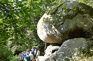 Vorsicht: Der Solfelsen wird auch wegen seiner runden Form „Pelzkappenstein“ genannt. Beim Anblick scheint der 230 Tonnen schwere wuchtige Granitblock wegrollen zu wollen.14.09.2021, BZ - SAK: Beeindruckend: der Solfelsen20.08.2022, BZ - SAK: Der Solfelsen wird auch wegen seiner runden Form „Pelzkappenstein“ genannt. Beim Anblick scheint der 230 Tonnen schwere wuchtige Granitblock wegrollen zu wollen.Hans-Jürgen Sackmann28.08.2022, SO - REI: Der Solfelsen wird auch wegen seiner runden Form „Pelzkappenstein“ genannt. [Hans-Jürgen Sackmann]