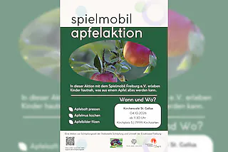 Apfelaktion des Spielmobil Freiburg
