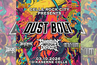 Celle Rock City 2026 - Mit dabei: Dust Bolt, Damnation Defaced, Discreation und NEXUS:DOWN