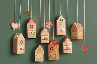 Adventsbasteln: Häuschen-Adventskalender