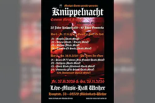 20 Jahre Knüppelnacht - Ticket Samstag 28.11.2026