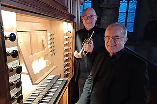 Adventskonzert mit Thomas Strauß (Orgel) und Bernhard Münchbach (Trompete) an den beiden Orgeln der Stadtkirche